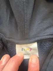 Vorschaubild 3 von Kapuzenpullover Kinder Gr. 158/164 Blau Zip Hoodie Baumwolle