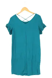 Vorschaubild 2 von Damen Sommerkleid Gr. 36/S Türkis Casual Elegant Rüschen Viskose