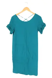 Vorschaubild 1 von Damen Sommerkleid Gr. 36/S Türkis Casual Elegant Rüschen Viskose