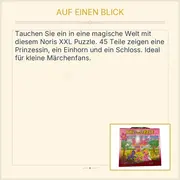 Vorschaubild 4 von XXL-Puzzle 45 Teile Prinzessin Einhorn Schloss 64x44cm Kinder