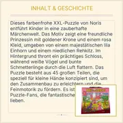 Vorschaubild 5 von XXL-Puzzle 45 Teile Prinzessin Einhorn Schloss 64x44cm Kinder