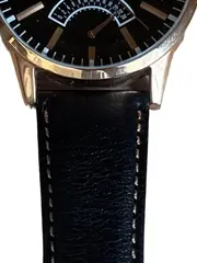 Vorschaubild 4 von Herren Armbanduhr Leder Edelstahl Business Elegant Schwarz 5cm