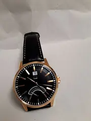 Vorschaubild 6 von Herren Armbanduhr Leder Edelstahl Business Elegant Schwarz 5cm