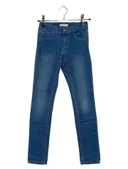 Vorschaubild 1 von Slim Fit Jeans Mädchen Gr. 134 Blau Stretch Denim