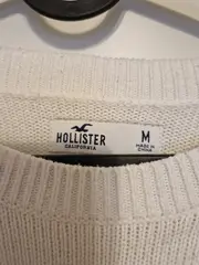 Vorschaubild 2 von Pullover Damen Gr. M Grau Weiß Strickpullover Logo