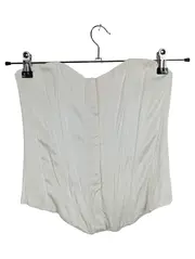 Vorschaubild 1 von Bustier Korsett Top Damen Gr. S Weiß Elegant Cropped Corsage Oberteil