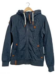 Vorschaubild 1 von Sweatjacke Damen Gr. M Blau Meliert Kapuze Reißverschluss