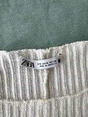 Vorschaubild 3 von Damen Stricktop Ärmellos Gr. 38/M Weiß Basic Rippstrick
