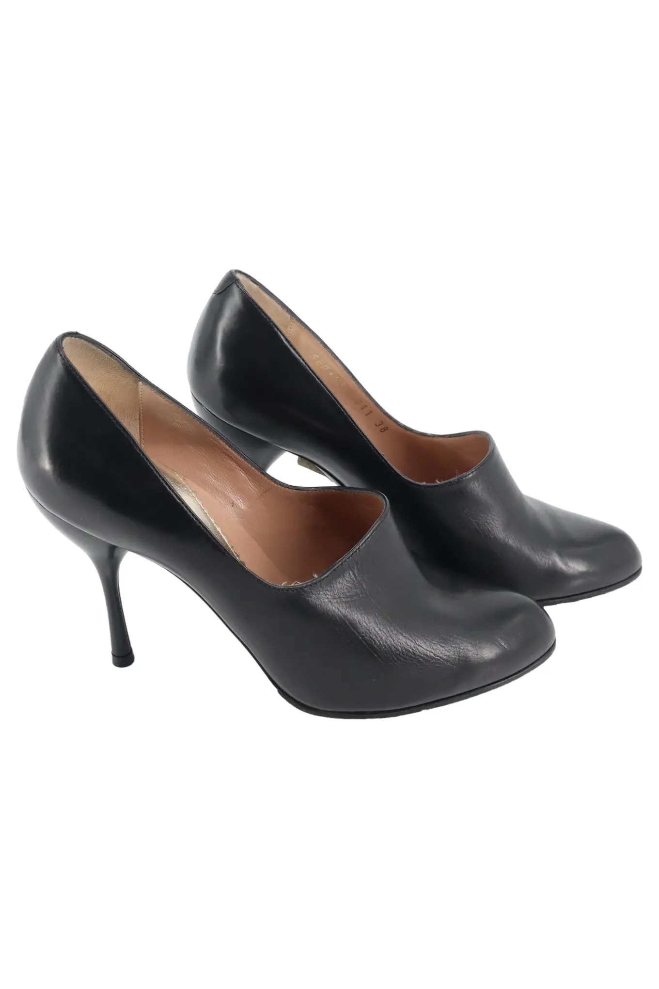 EMPORIO ARMANI Pumps Schwarz Leder Damen Größe 38