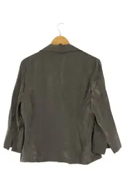 Vorschaubild 2 von Damen Blazer Gr. 42/XL Grau Elegant Klassisch Viskose