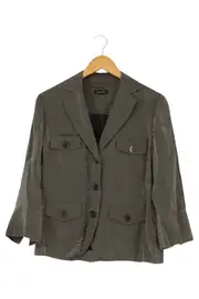 Vorschaubild 1 von Damen Blazer Gr. 42/XL Grau Elegant Klassisch Viskose