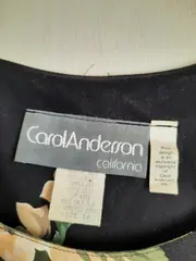 Vorschaubild 3 von Damen Freizeitkleid Gr. 38/M Schwarz Blumenmuster Maxikleid