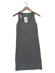 Vorschaubild 1 von Strickkleid L Grau Rippstrick Freizeitkleid Damen