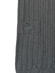 Vorschaubild 2 von Strickkleid L Grau Rippstrick Freizeitkleid Damen