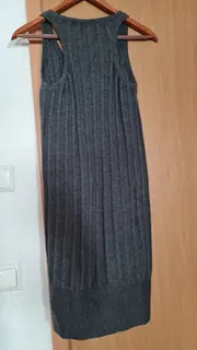 Vorschaubild 4 von Strickkleid L Grau Rippstrick Freizeitkleid Damen