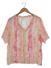 Vorschaubild 1 von Damen Bluse Gr. 36 Rosa Blumenmuster Kurzarm