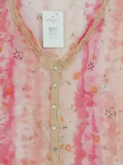 Vorschaubild 2 von Damen Bluse Gr. 36 Rosa Blumenmuster Kurzarm