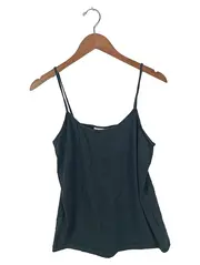 Vorschaubild 2 von Damen Top Trägertop Schwarz Gr. 42/XL Basic Baumwolle