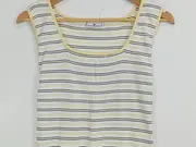 Vorschaubild 2 von Damen Top Gr. L gestreift weiß gelb blau Baumwolle