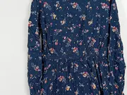 Vorschaubild 9 von Mädchen Blumenkleid Gr. 134/140 Blau Freizeitkleid Langarm