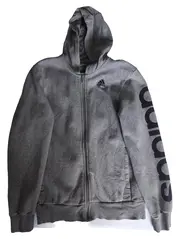 Vorschaubild 2 von Herren Kapuzen Sweatjacke Grau Gr. 50 L Logo Print Sport Freizeit