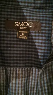 Vorschaubild 5 von Herren Business Hemd Slim Fit Kariert Blau Gr. M/50