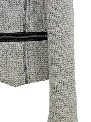 Vorschaubild 8 von Damen Leichte Jacke Blazer Tweed Grau Gr. 40 L Reißverschluss Klassisch