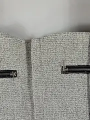 Vorschaubild 9 von Damen Leichte Jacke Blazer Tweed Grau Gr. 40 L Reißverschluss Klassisch