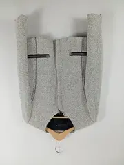 Vorschaubild 3 von Damen Leichte Jacke Blazer Tweed Grau Gr. 40 L Reißverschluss Klassisch