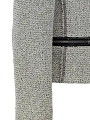 Vorschaubild 7 von Damen Leichte Jacke Blazer Tweed Grau Gr. 40 L Reißverschluss Klassisch