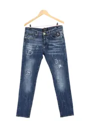 Vorschaubild 1 von Damen Jeans Straight Leg W32/40 Blau Casual Destroyed