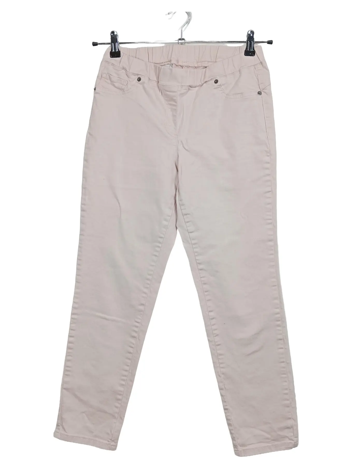 MADELEINE Stoffhose Damen M 38 Rosa Gummizug Baumwolle Stretch