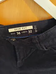 Vorschaubild 4 von Cordhose Herren Blau Gr. W36/52/XL Casual Baumwolle