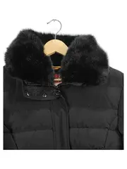 Vorschaubild 3 von Damen Steppjacke Winterjacke Pelzkragen Gr. 40/L Schwarz