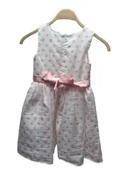 Vorschaubild 2 von festliches Kleid Kinder Gr. 116 weiß Punkte elegant ärmellos