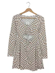 Vorschaubild 1 von Damen Freizeitkleid 36/S Mehrfarbig Grafisch Vintage Cut-Out Raffungen