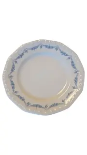 Vorschaubild 1 von Platzteller Klassisch Weiß Porzellan 22cm Blumenmuster