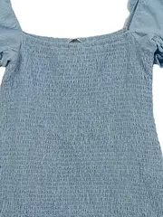 Vorschaubild 2 von Damen Freizeitkleid L Blau Feminin mit Puffärmeln & Rüschen