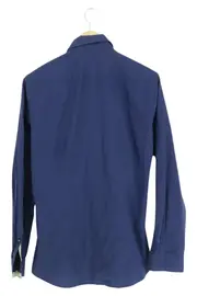 Vorschaubild 2 von Business Hemd Herren Gr. 46/S Blau Langarm Elegant Klassisch Baumwolle