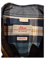 Vorschaubild 4 von Herren Freizeithemd Kariert Langarm Regular Fit Gr. M Blau Grün