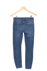 Vorschaubild 2 von Damen Jeans Slim Fit Gr. 34 (XS) Blau Cut-Out Stretch