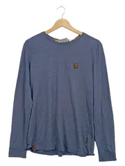 Vorschaubild 1 von Herren Langarmshirt Blau Meliert Gr. M Casual