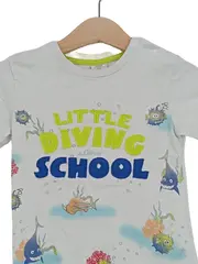 Vorschaubild 2 von Kinder T-Shirt Little Diving School Gr. 80 Weiß Farbenfroh