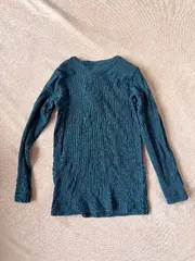 Vorschaubild 2 von Langarmshirt Henley Jungen Gr. 104 Petrol Rippstrick Baumwolle