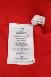 Vorschaubild 3 von Kinder Mütze Rot Hello Kitty Gr. 122/128 (6-8Y) Casual Bommel Stickerei