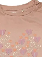 Vorschaubild 3 von Langarmshirt Mädchen Rosa Herz Applikation Baumwolle Gr. 86