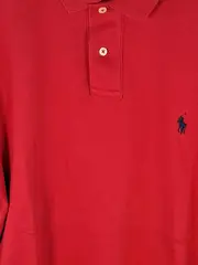 Vorschaubild 2 von Herren Poloshirt Klassisch Rot L 100% Baumwolle