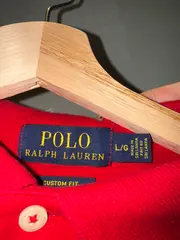 Vorschaubild 4 von Herren Poloshirt Klassisch Rot L 100% Baumwolle