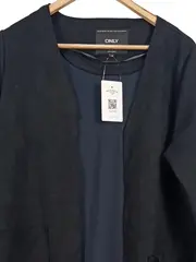Vorschaubild 3 von Damen Leichter Mantel Strickjacke Schwarz Gr. 38/M Casual