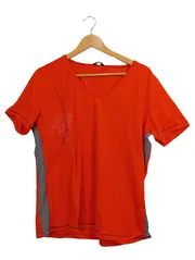Vorschaubild 1 von atONE Damen Sport Shirt V-Ausschnitt Orange Gr. 46 Funktionsshirt
